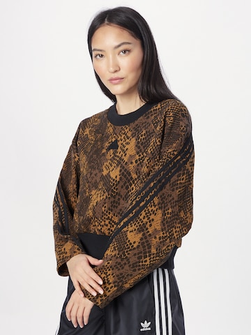 ADIDAS SPORTSWEARSportska sweater majica 'Future Icons 3-Stripes' - smeđa boja: prednji dio