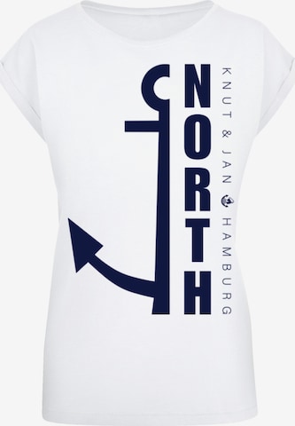 F4NT4STIC Shirt 'North Anker' in Wit: voorkant