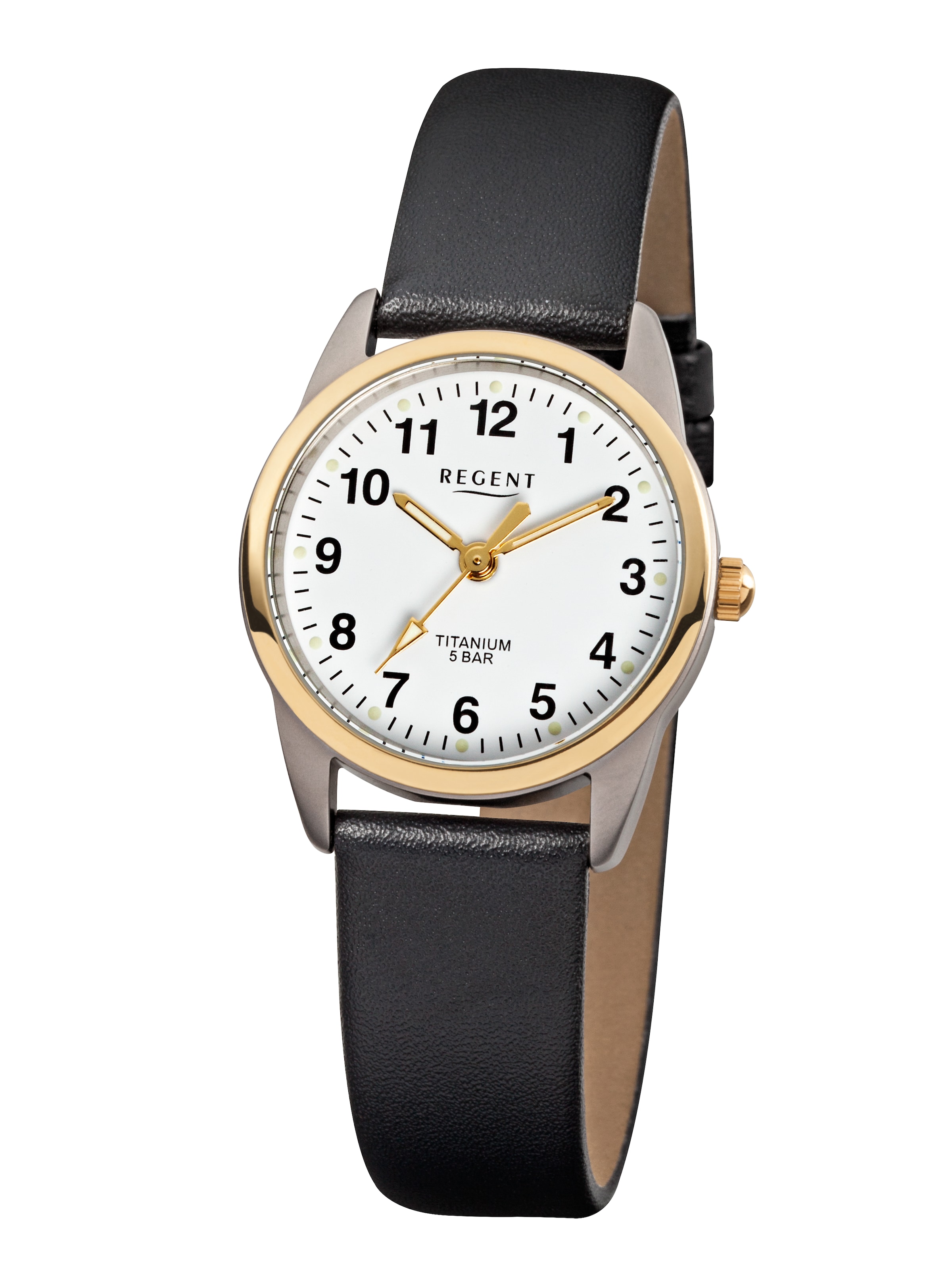 REGENT Uhr in Gold: Vorderseite