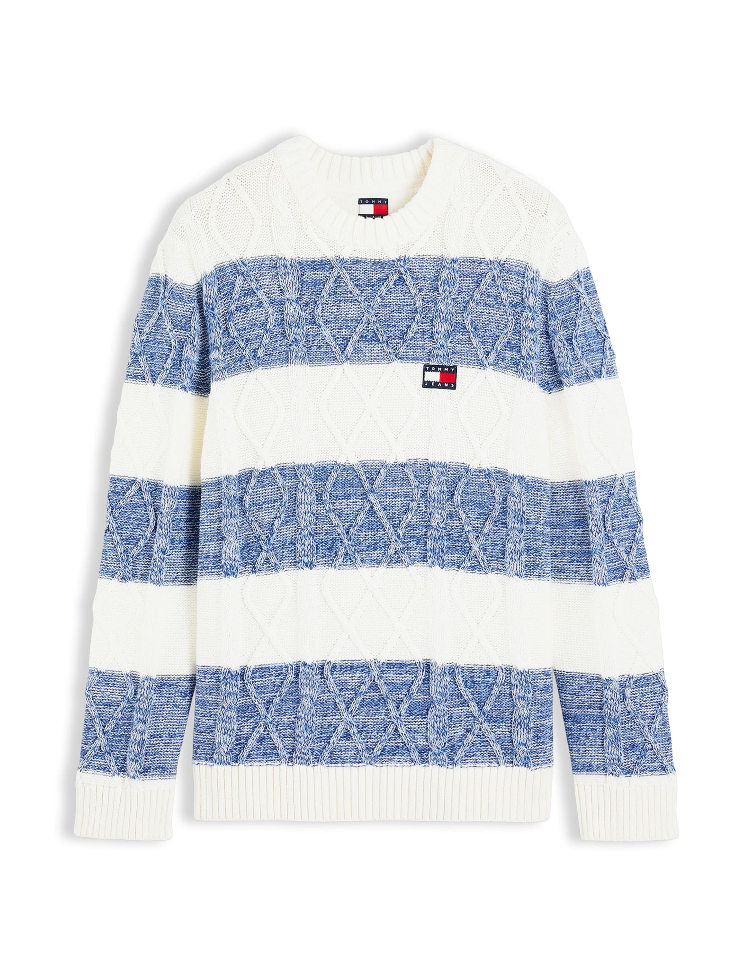 Tommy Jeans Svetr – bílá: přední strana