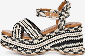 CAFè NOIR Sandaal in Zwart: voorkant