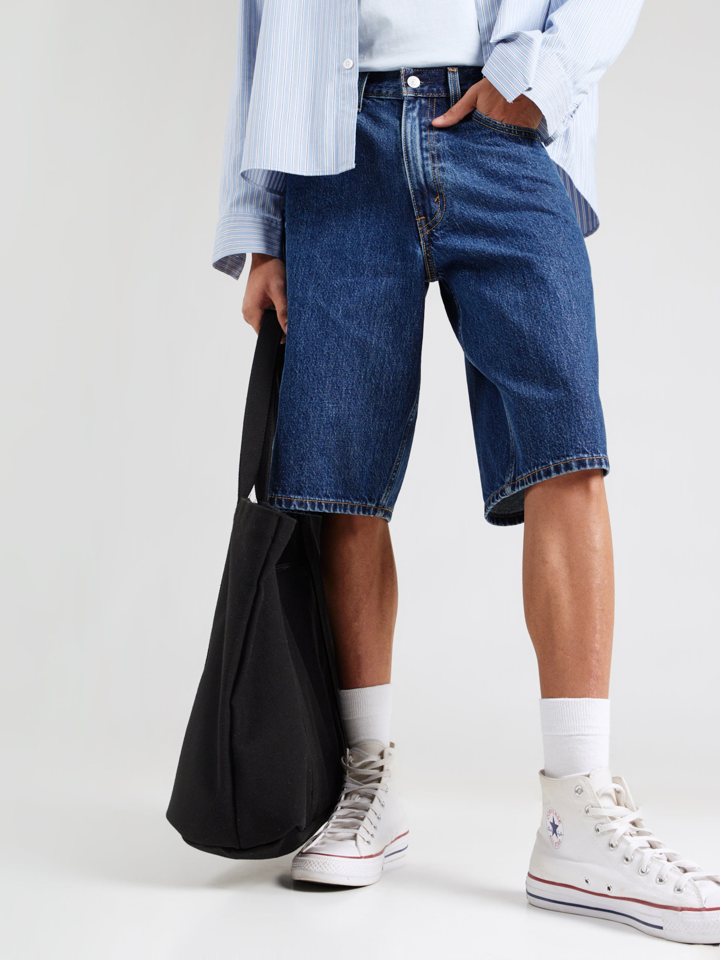 LEVI'S ® Baggy Jeans '470™ Baggy Shorts' in Blauw Denim | ABOUT YOU