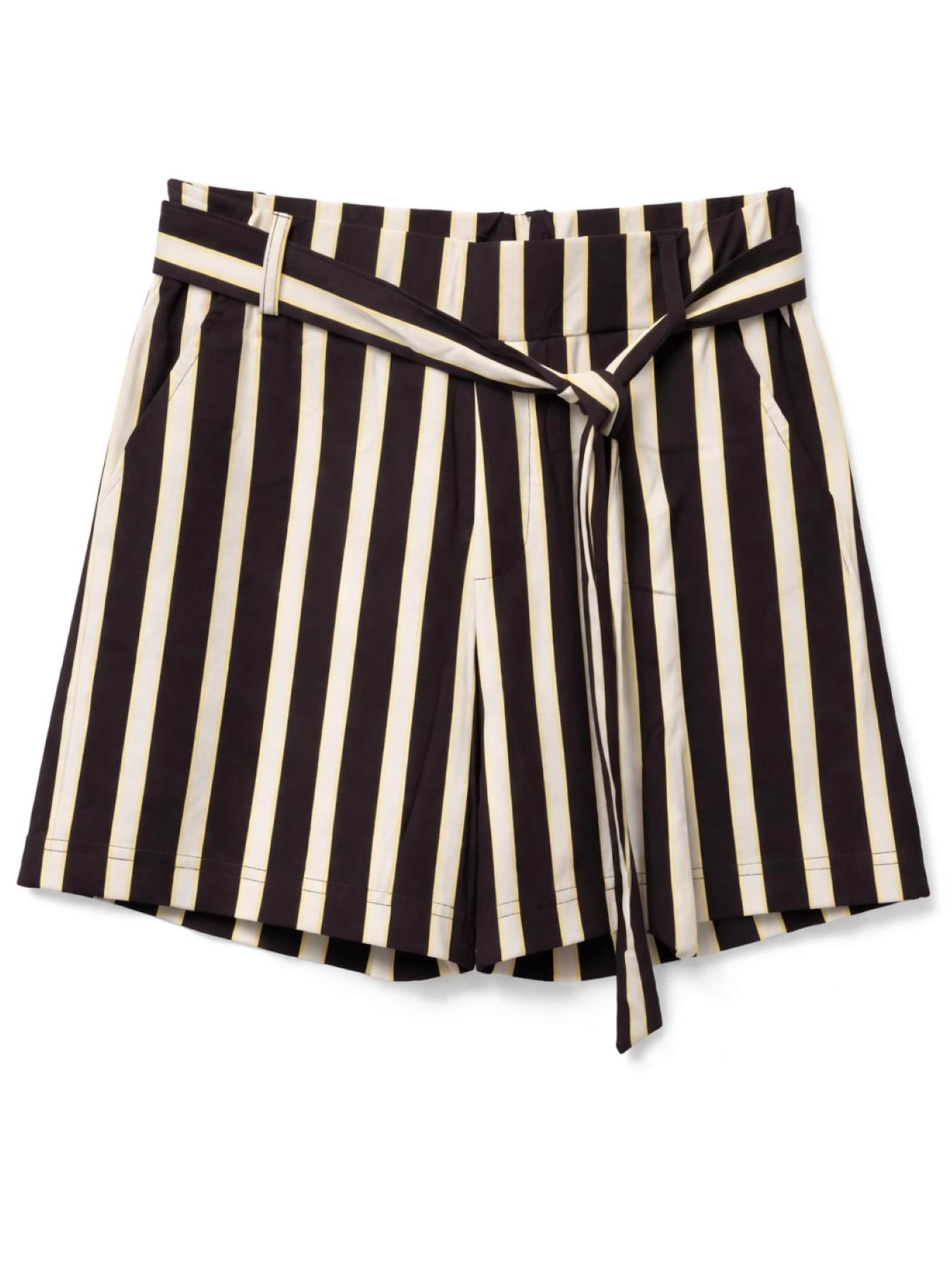 Lady Day Regular Pants 'Lady Day Shorty Doub stripe' in Brown: front
