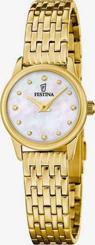 Montre à affichage analogique FESTINA en or : devant