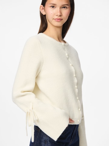 PIECES Gebreid vest 'PCRikke' in Wit