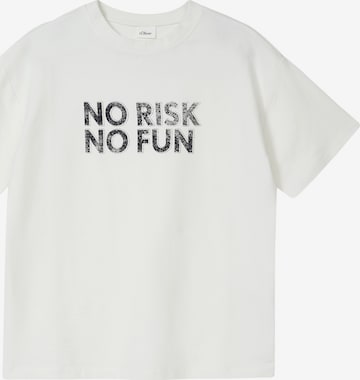 s.Oliver Shirt in Wit: voorkant