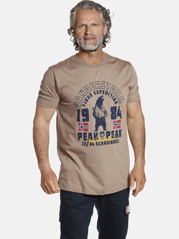 Jan Vanderstorm T-Shirt 'Aslak' in Beige: predná strana