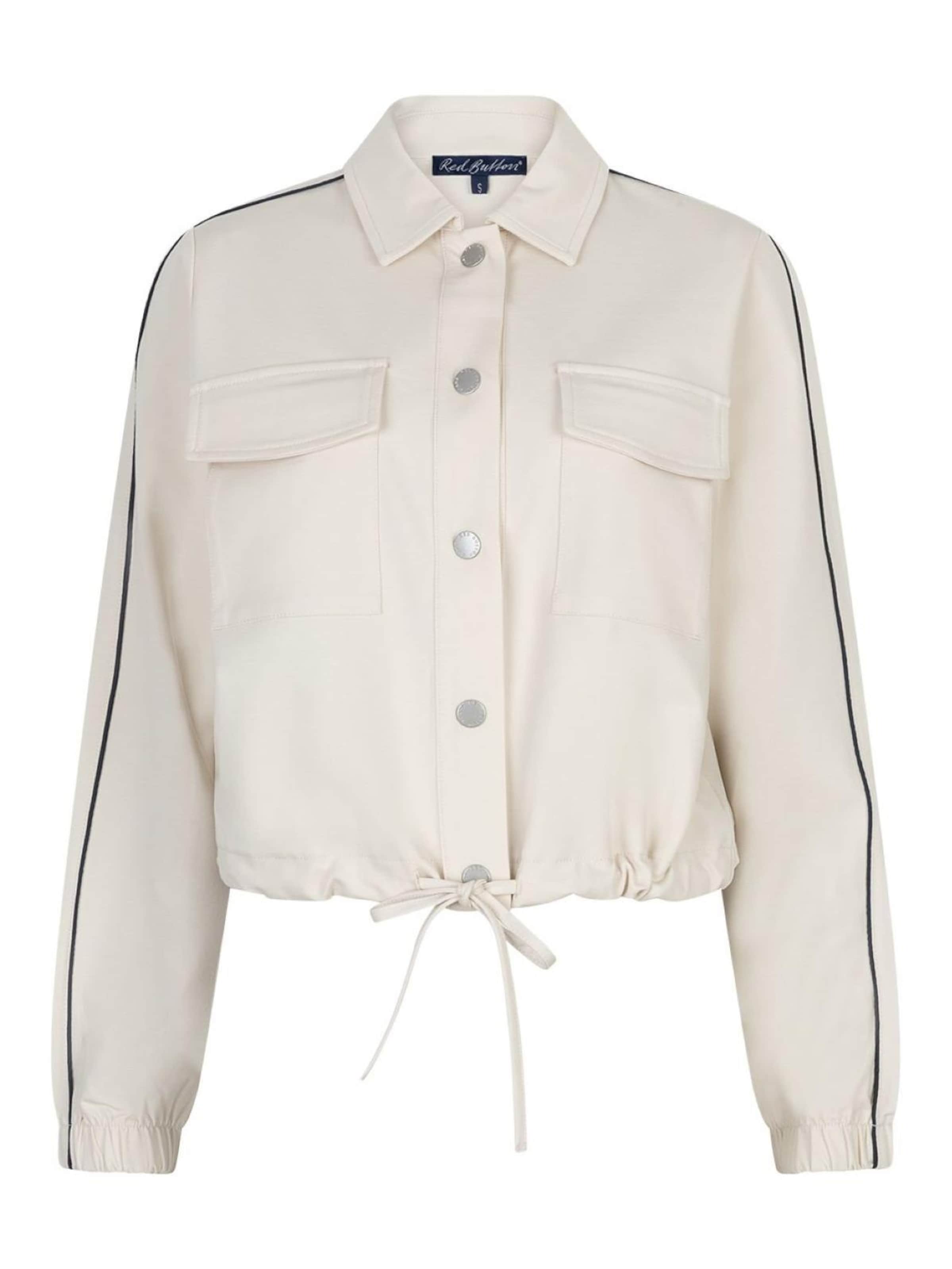 Red Button Tussenjas 'Red Button Juno jasje pearl' in Wit: voorkant