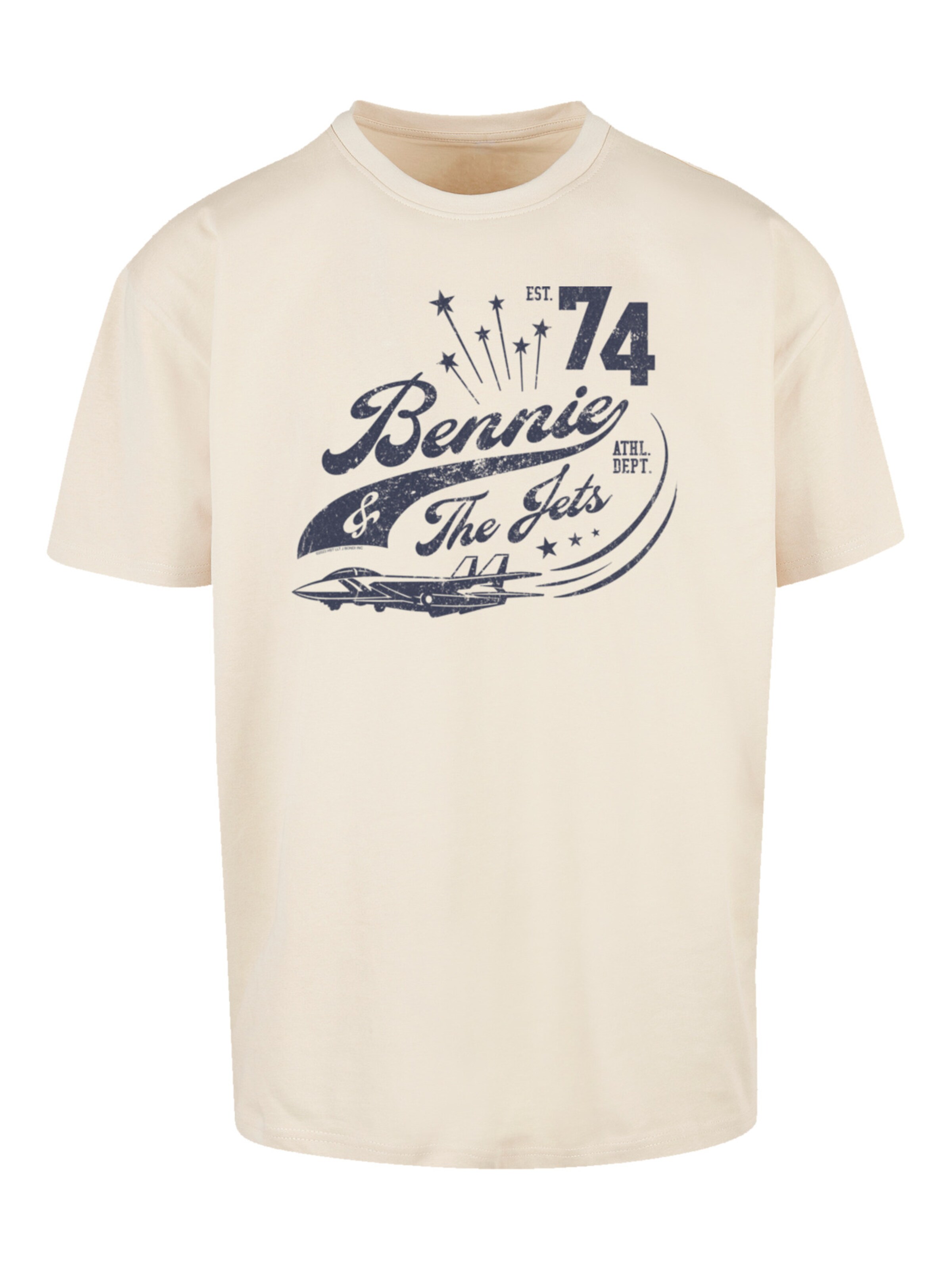 T-Shirt 'Elton John Bennie And The Jets' F4NT4STIC en beige : devant