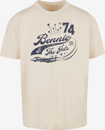 F4NT4STIC Shirt 'Elton John Bennie And The Jets' in Beige: front