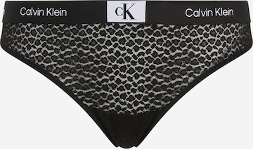 Calvin Klein Underwear Plus Thong in Black: front