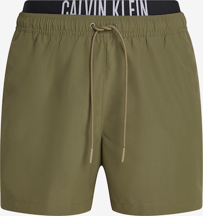 Calvin Klein Swimwear Uimashortsit 'Intense Power' värissä oliivi / musta / offwhite, Tuotenäkymä
