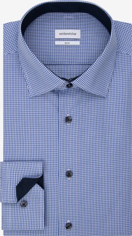 SEIDENSTICKER - Slim Fit Camisa clássica em azul