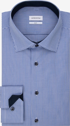 SEIDENSTICKER - Ajuste estrecho Camisa de negocios en azul