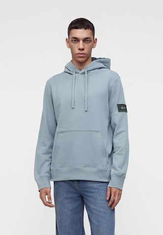 Bluză de molton de la Calvin Klein Jeans pe gri: față