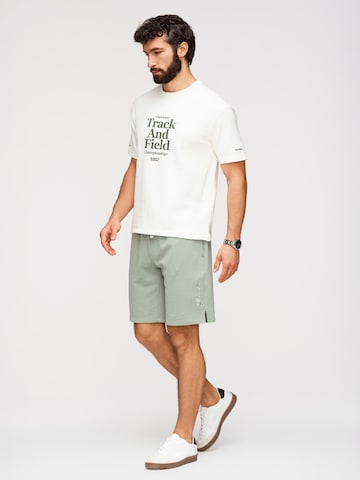 Regular Pantaloni de la Ombre pe verde