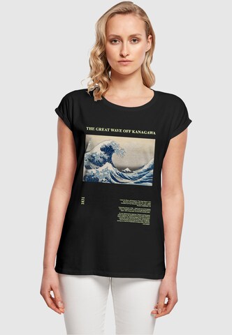 Merchcode Shirt 'Apoh - Hokusai 1831' in Zwart: voorkant