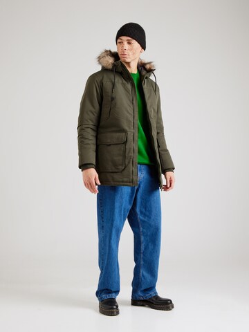 JACK & JONES Parka 'JJEConstruct' in Grün