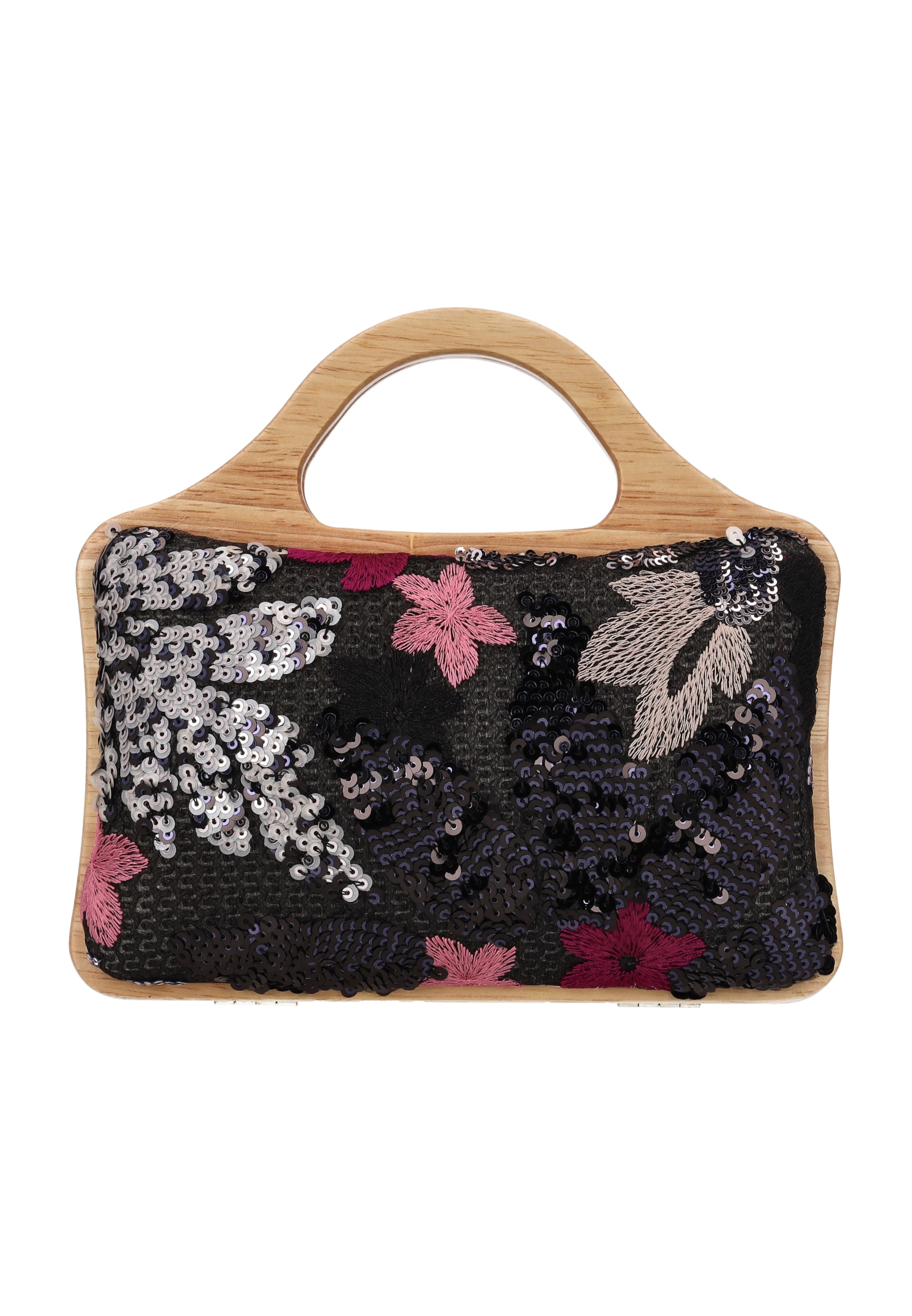 usha FESTIVAL Clutch in Black: front