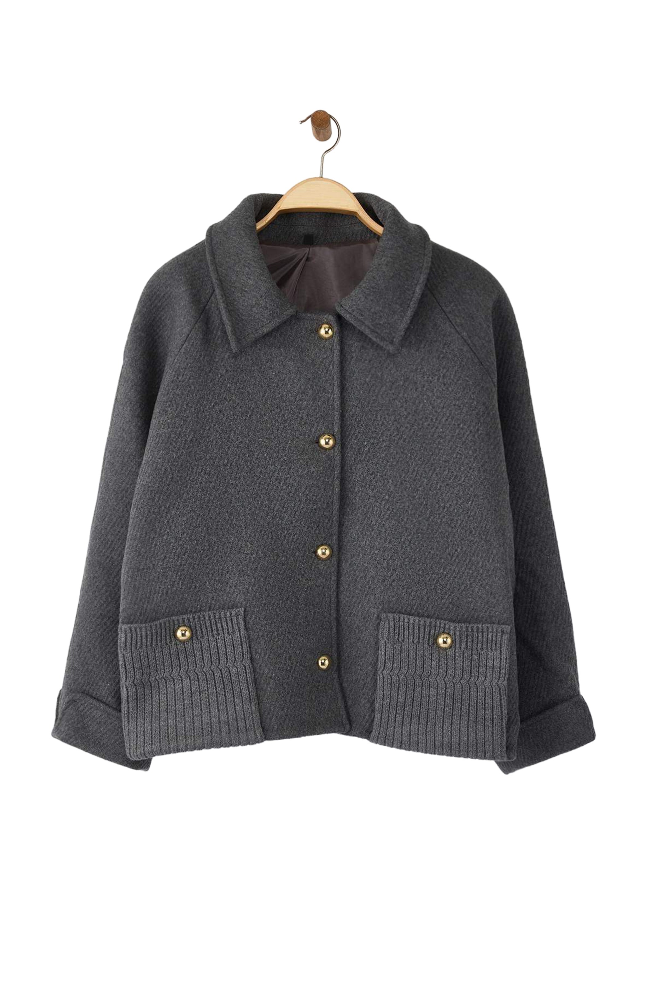 Veste mi-saison Trendyol Curve en gris : devant