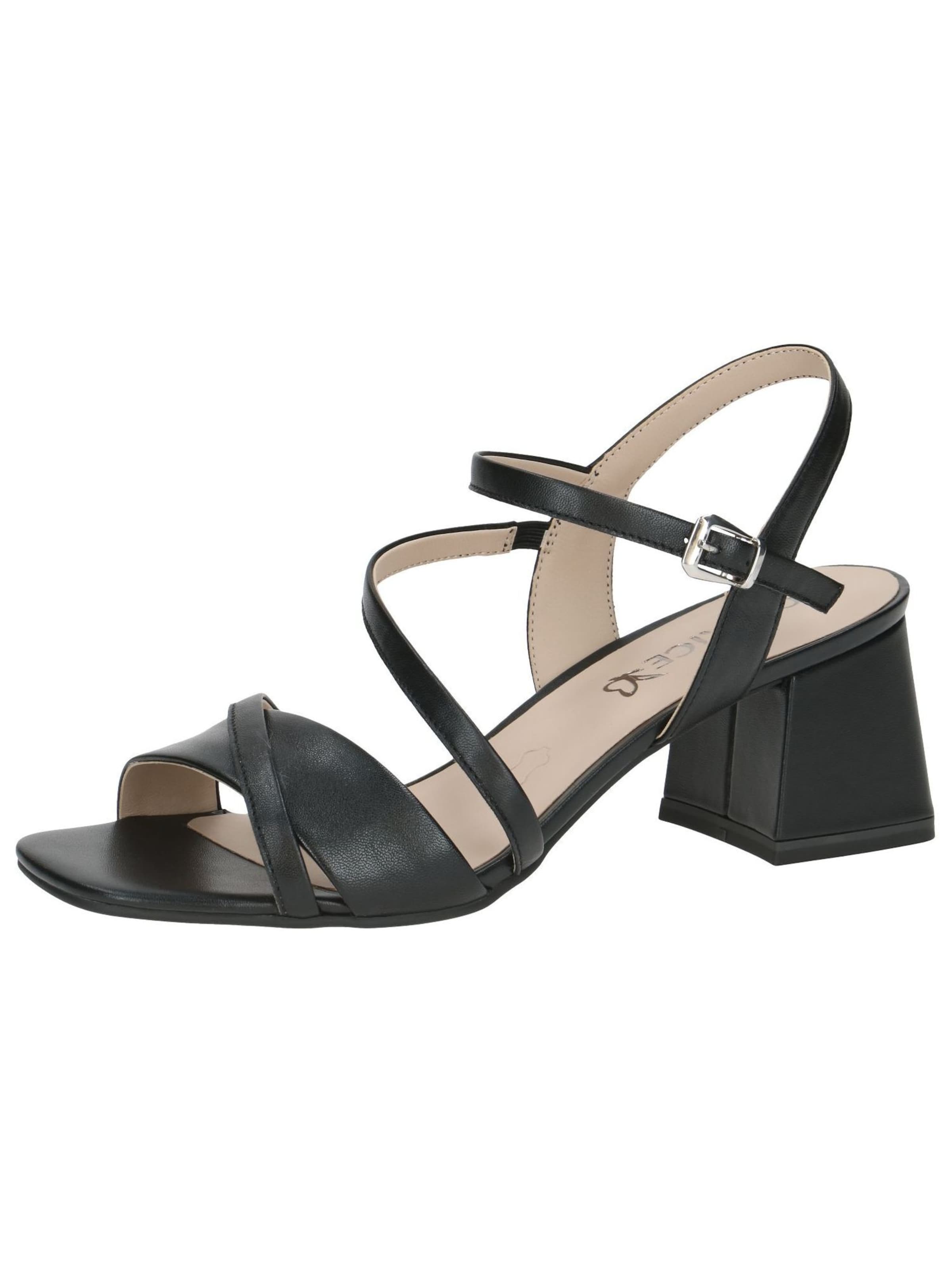 CAPRICE Strap Sandals in Black: front