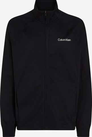 Calvin Klein Sport Athletic Zip-Up Hoodie in Black: front
