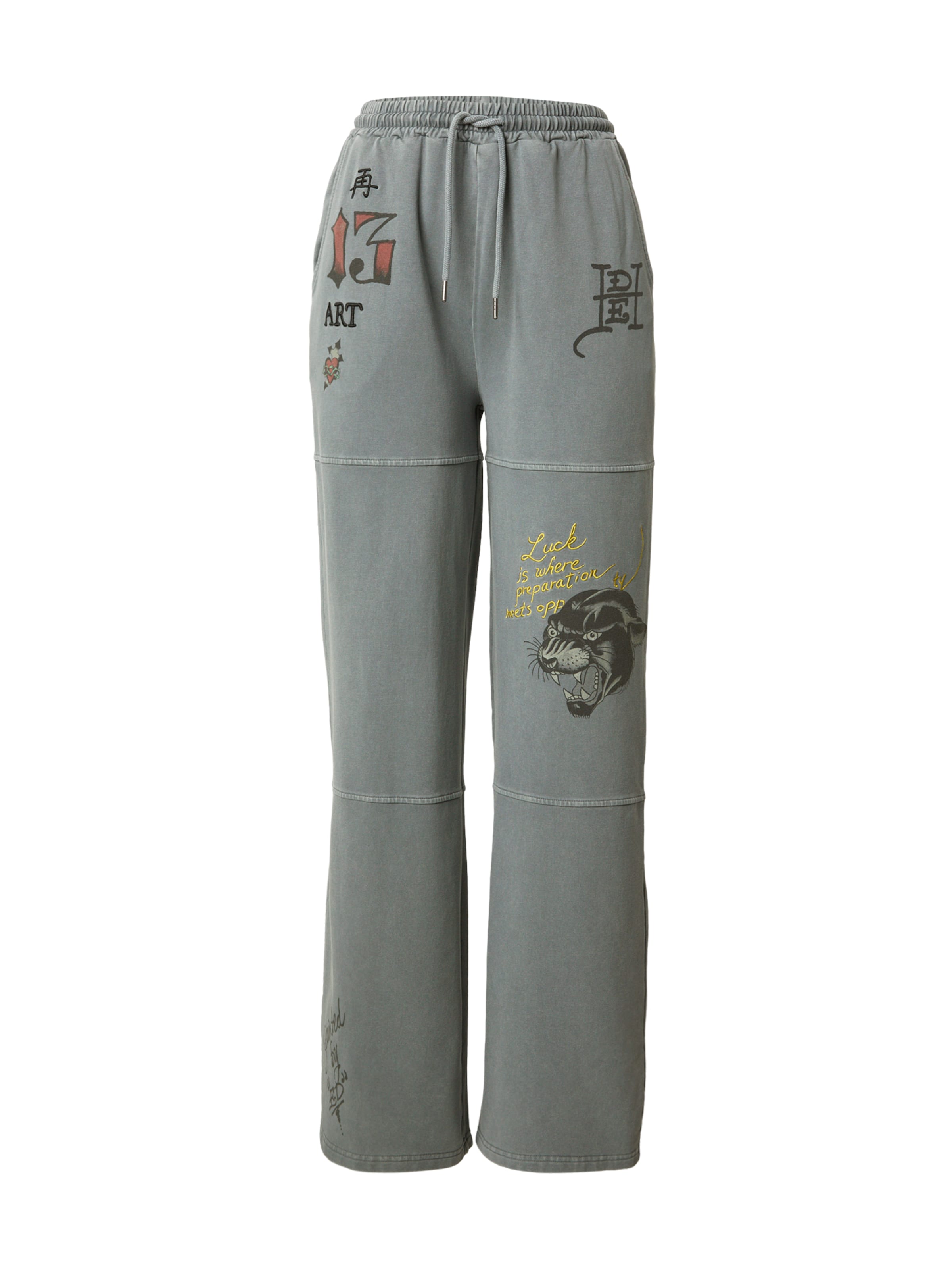 Loosefit Pantaloni di Ed Hardy in grigio: frontale