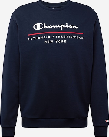 Champion Authentic Athletic Apparel Mikina - Modrá: predná strana