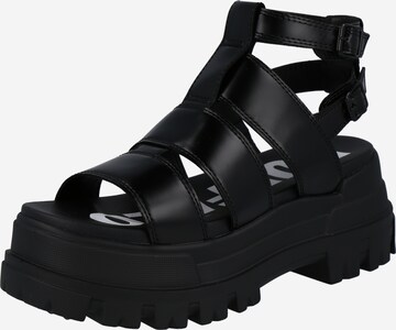 BUFFALO Strap sandal 'ASPHA GLD' in Black: front