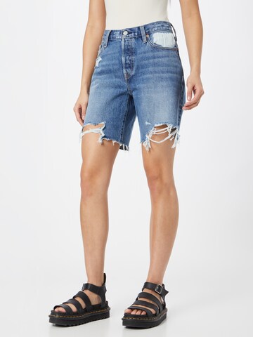 LEVI'S ® Regular Jeans '501 90s Short' in Blauw: voorkant