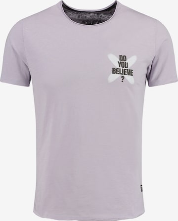 Key Largo Shirt 'MT BELIEVE' in Purple: front