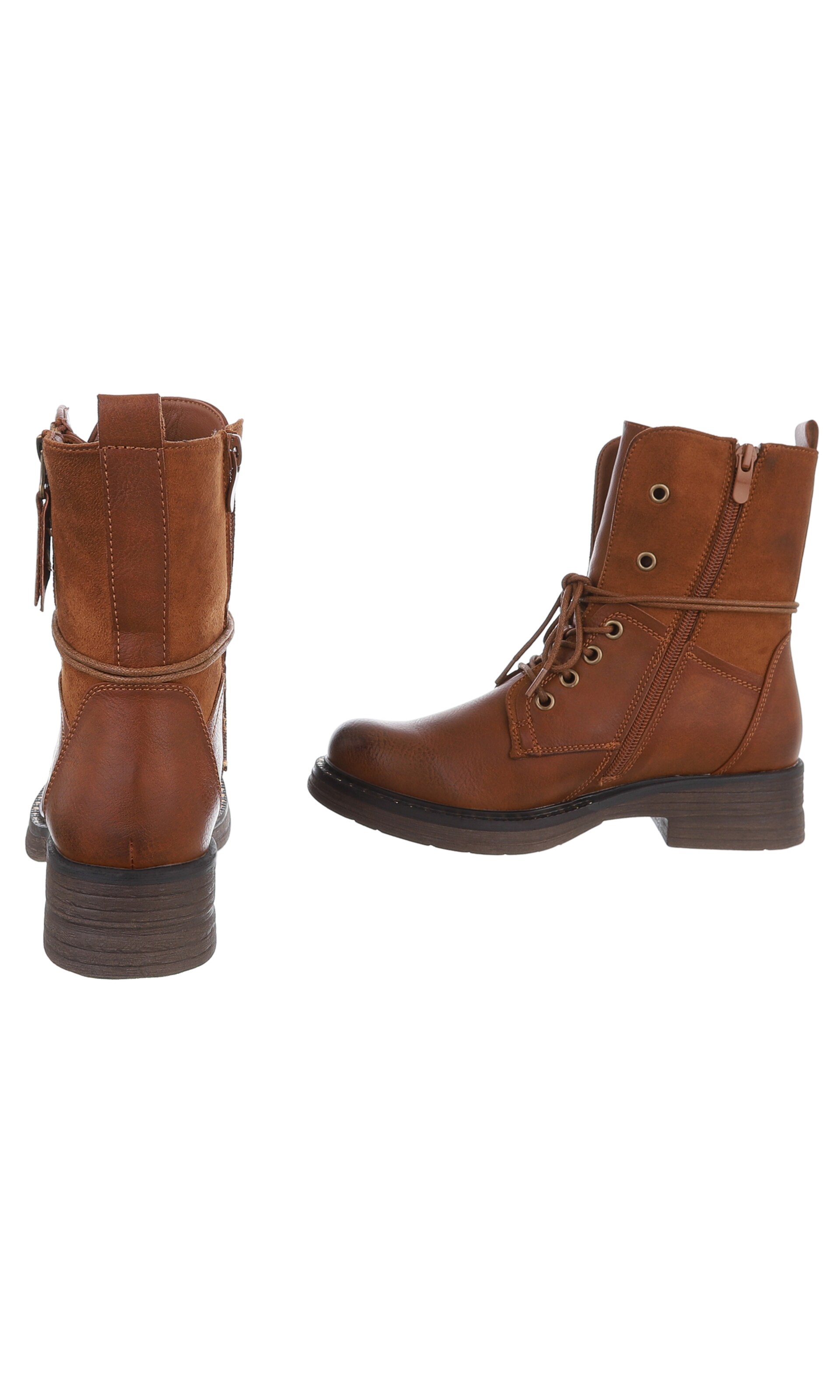 Ital-Design Stiefeletten 'Flache' in Braun