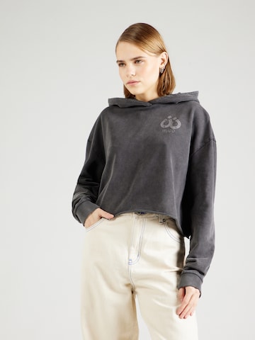 HUGO Red - Sweatshirt 'Dephana' em preto: frente