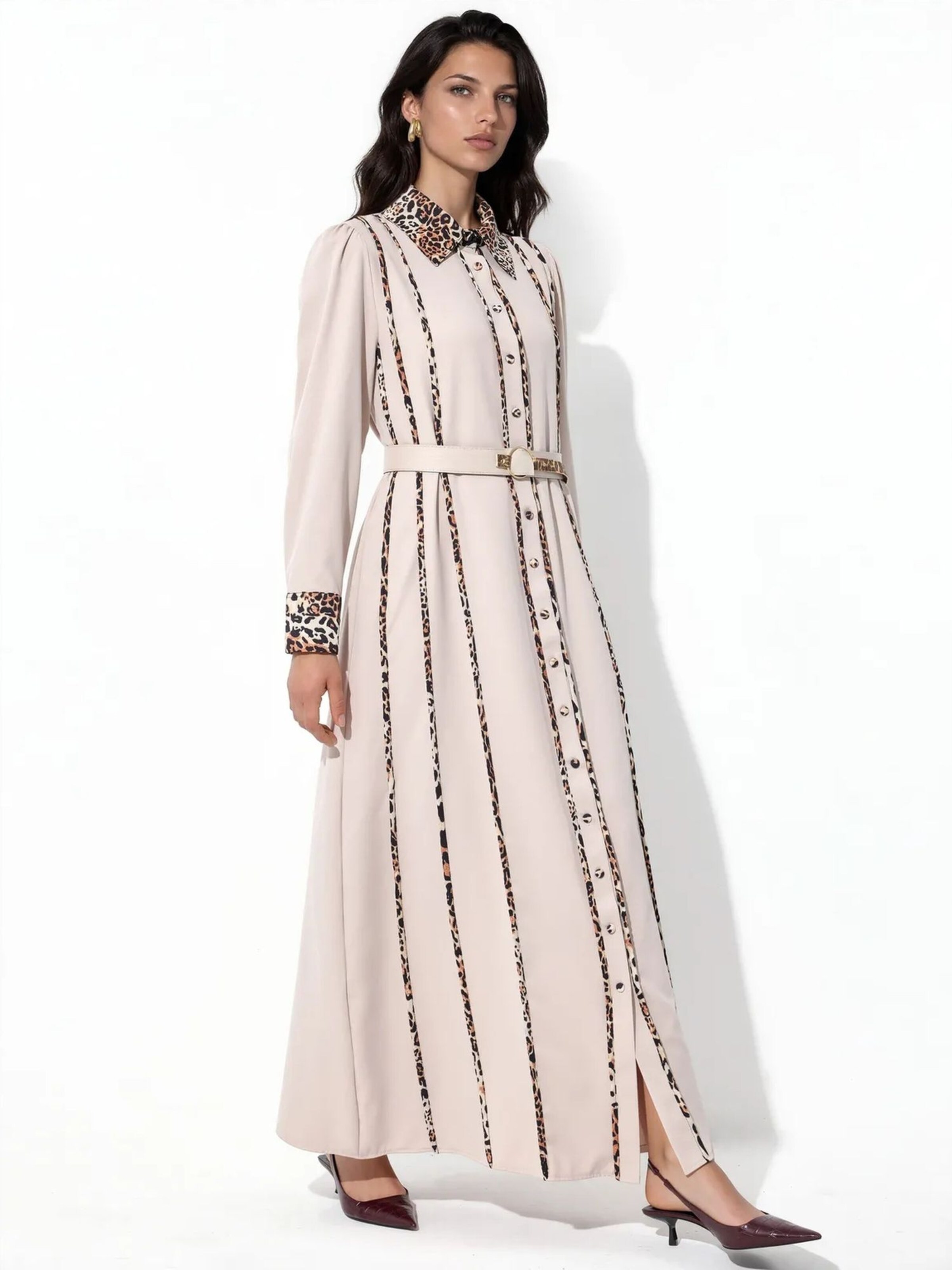 MSN Collection Kleid in Beige