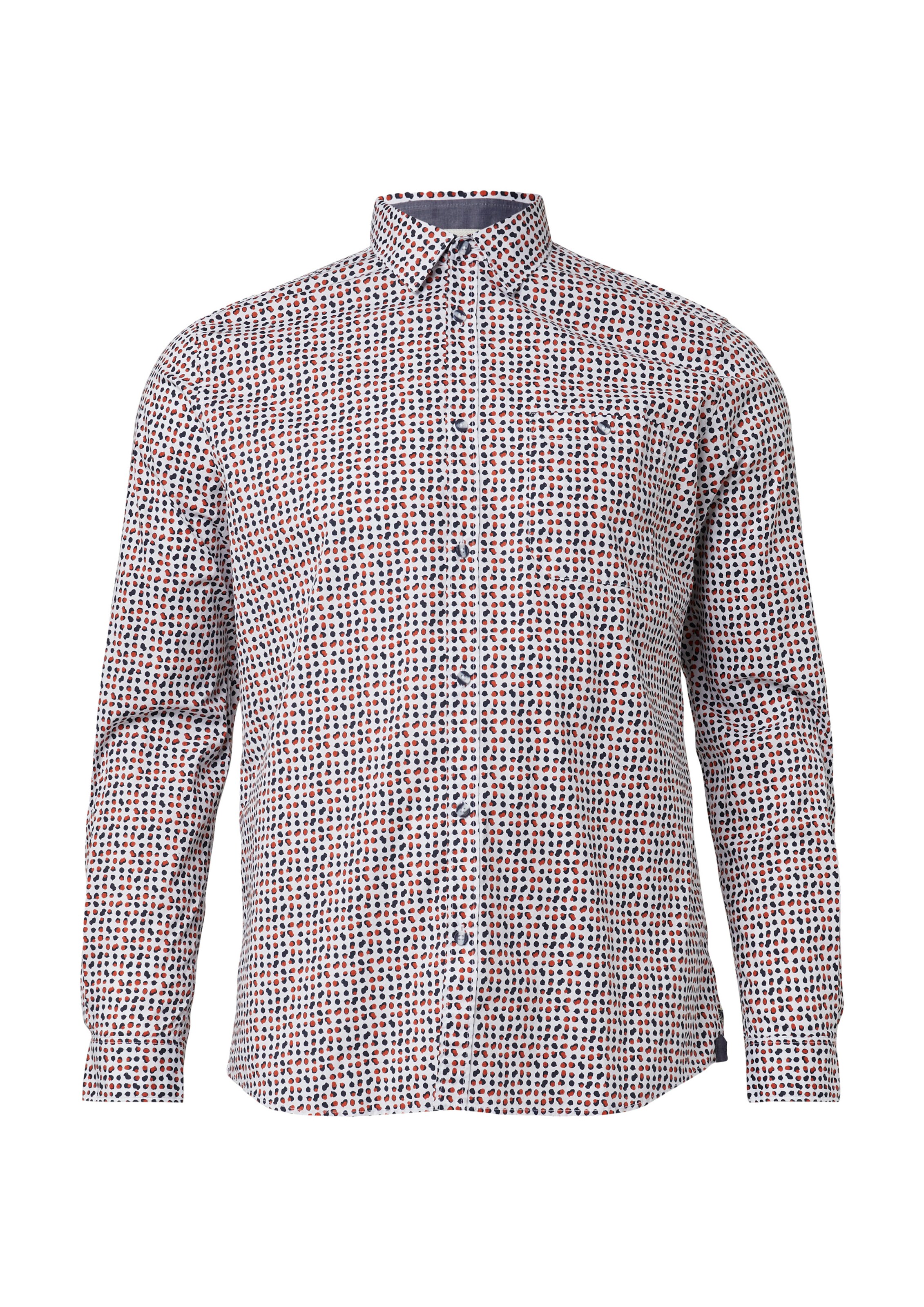 s.Oliver Men Tall Sizes Slim fit Button Up Shirt in White: front