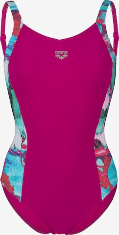 ARENA Bustier Badeanzug 'BODYLIFT STEFANIA C-CUP' in Lila: predná strana