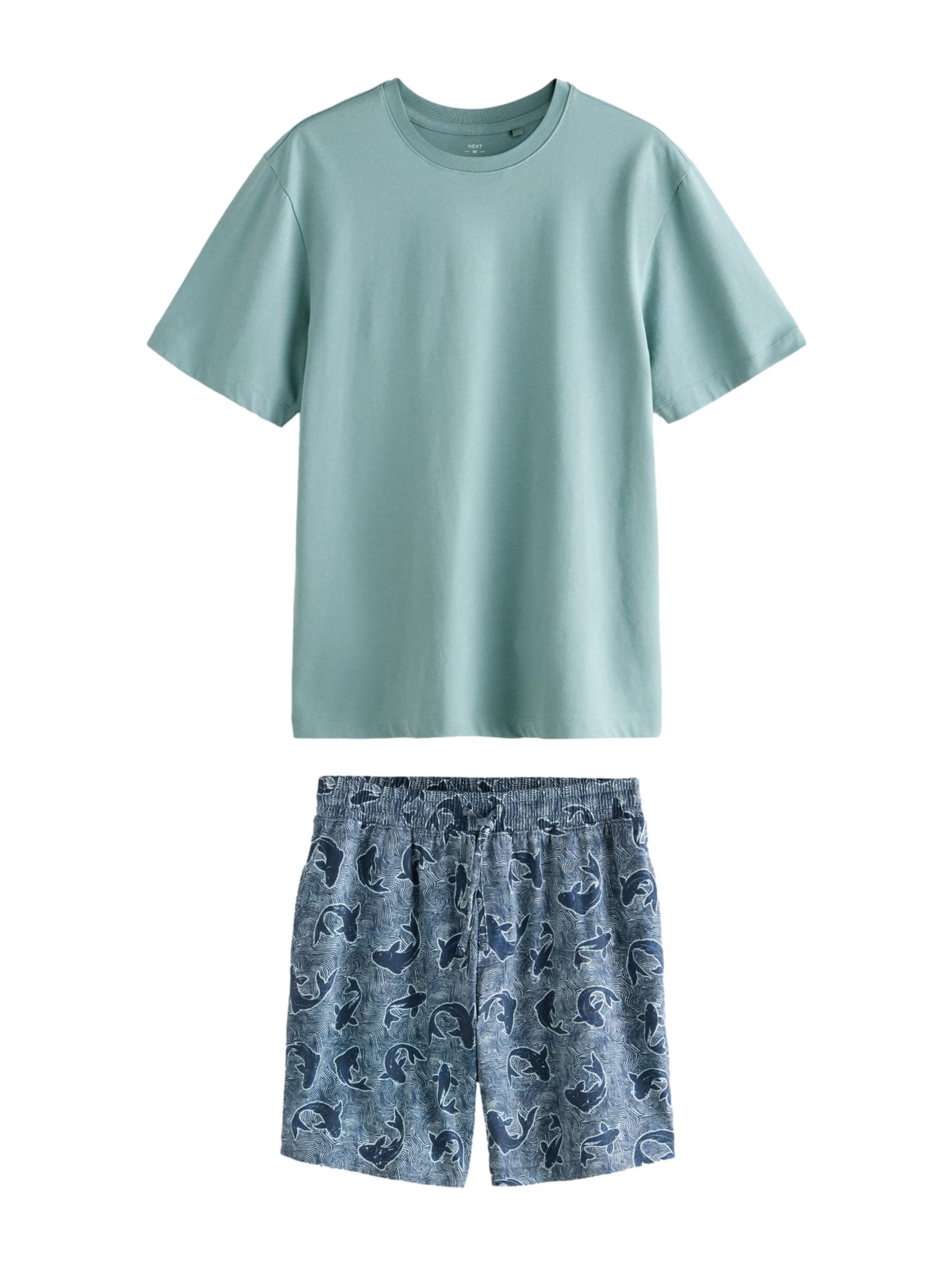 NextKratka pidžama - plava boja: prednji dio