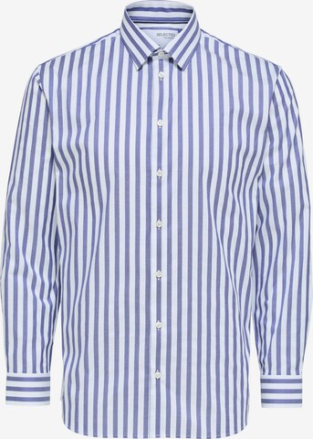 SELECTED HOMME Button Up Shirt 'Diamond' in Blue: front