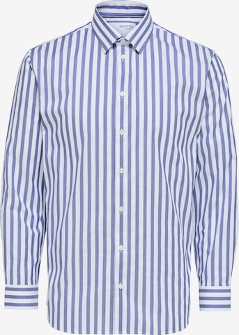 SELECTED HOMME Button Up Shirt 'Diamond' in Blue: front