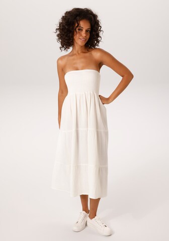Aniston CASUAL Summer Dress in White: front