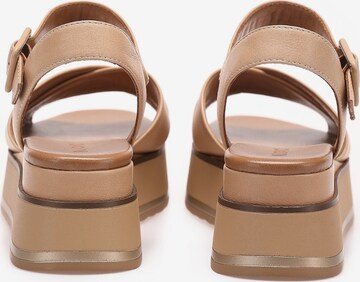 INUOVO Strap Sandals in Beige