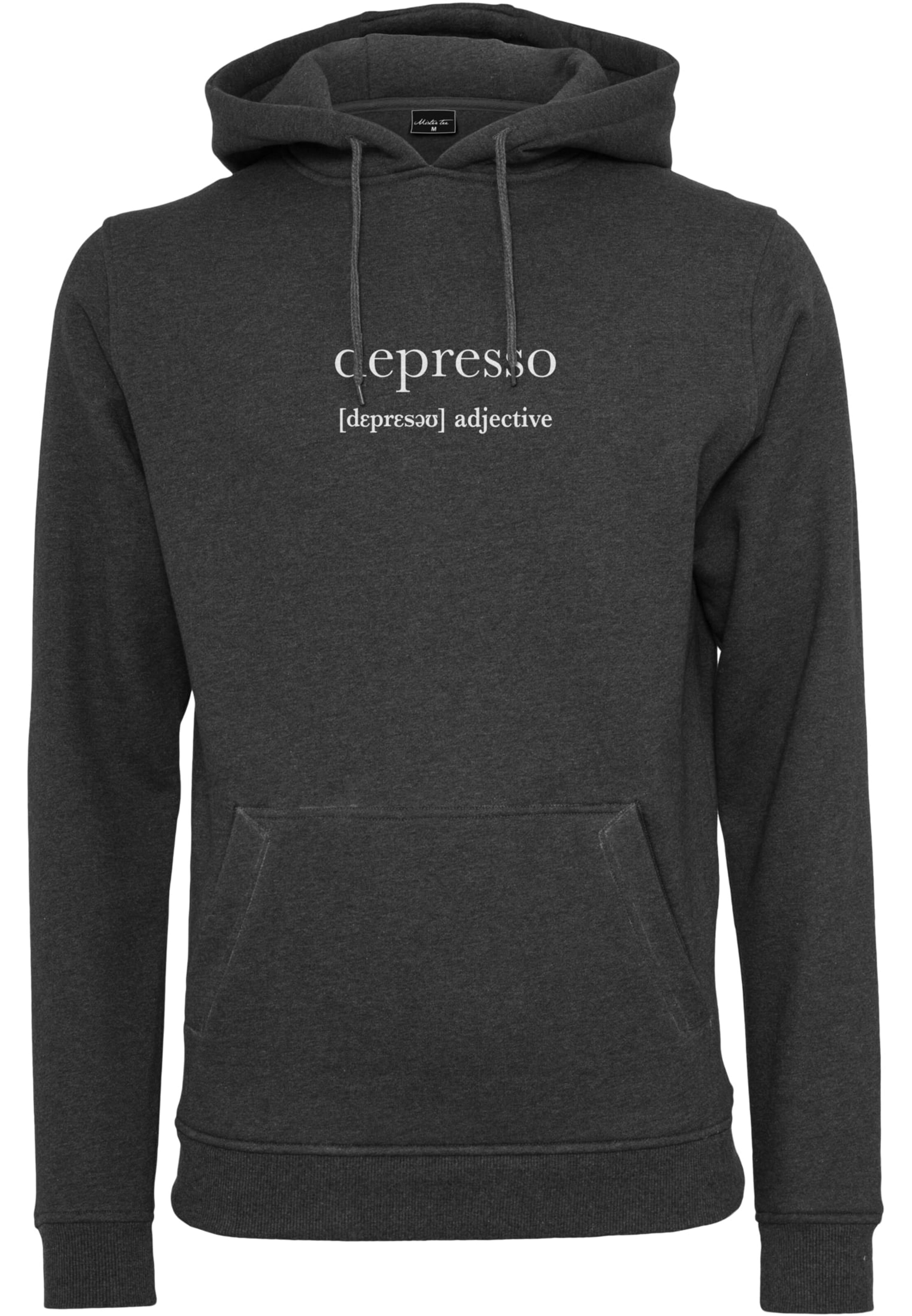MT Men Sweatshirt 'Depresso' in Grey: front