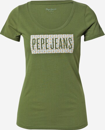 zaļš Pepe Jeans T-Krekls 'SUSAN': no priekšpuses