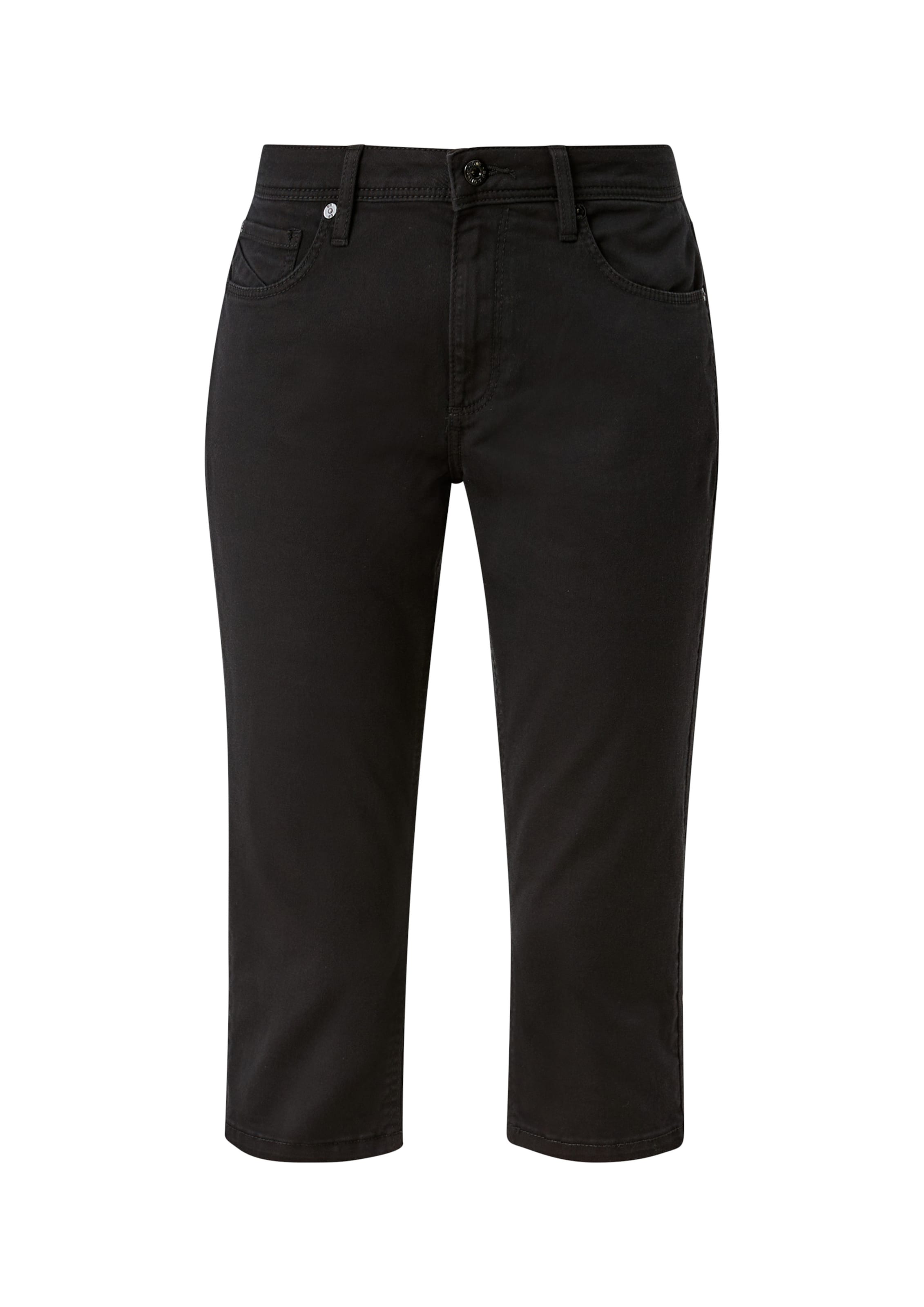 QS Skinny Jeans ' CATIE ' in Zwart: voorkant