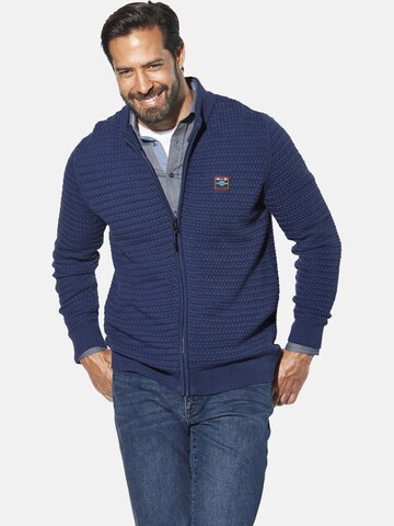 Jan Vanderstorm Gebreid vest 'Bjornvik ' in Blauw: voorkant