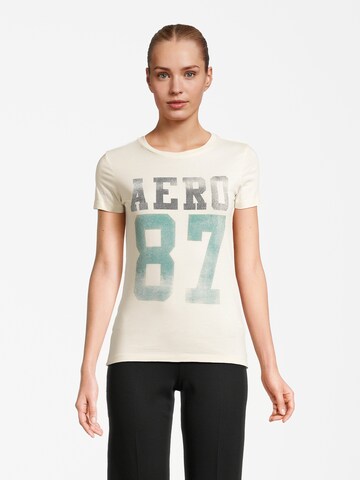 T-shirt 'JUNE' AÉROPOSTALE en beige : devant