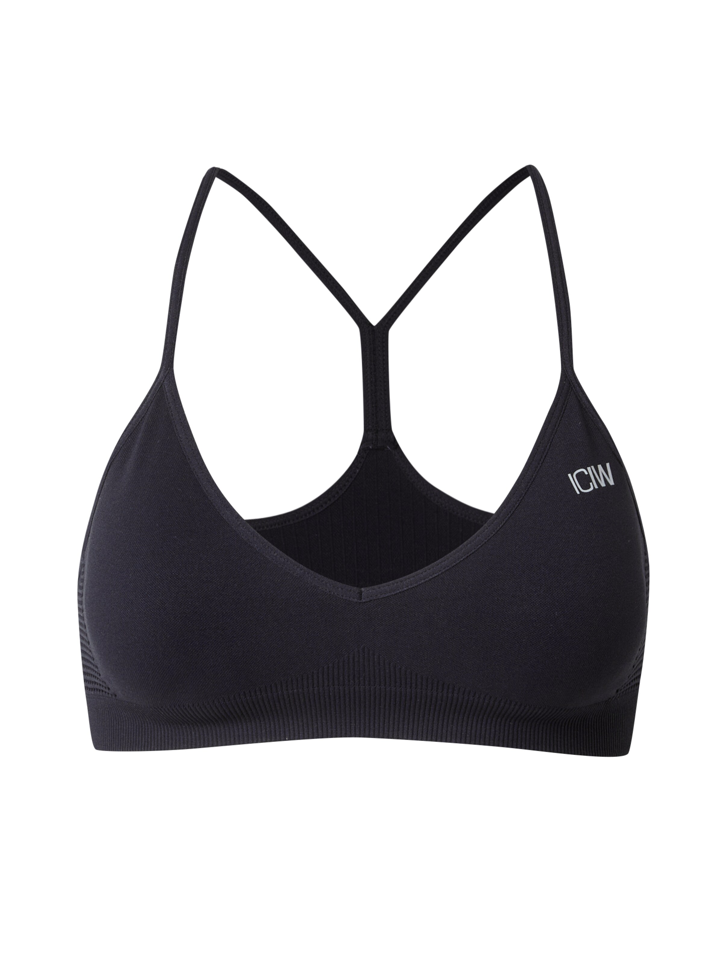 Bustier Soutien-gorge de sport 'Ignite' ICANIWILL en noir : devant