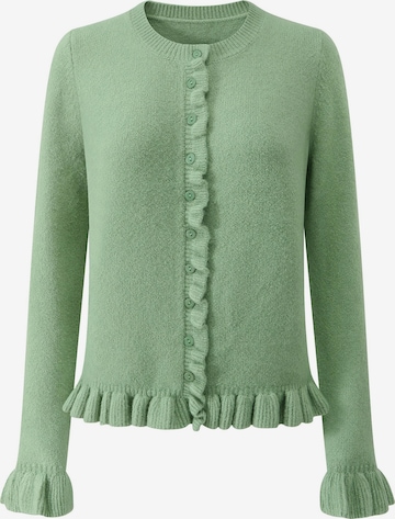 SASSYCLASSY Knit Cardigan in Green: front