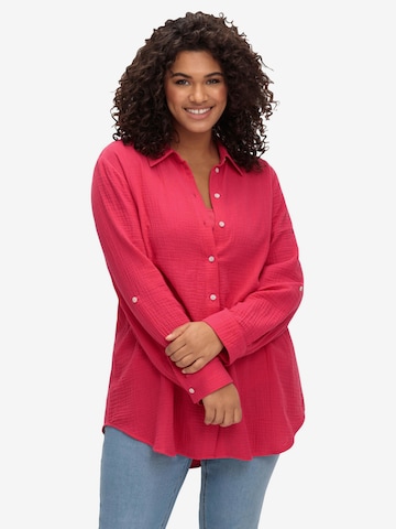 Camicia da donna di SHEEGO in rosa: frontale