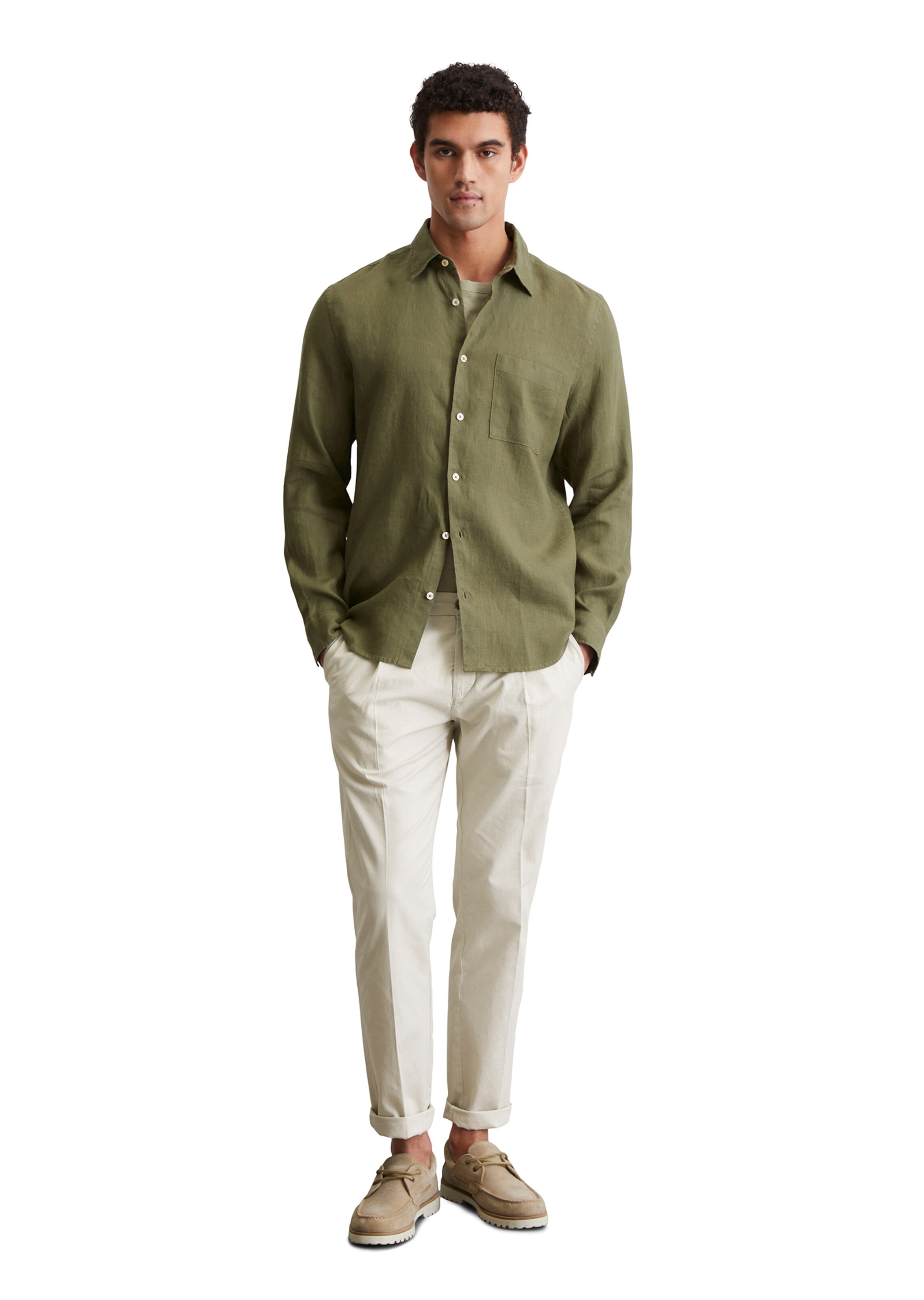 Marc O'Polo Regular fit Overhemd in Groen